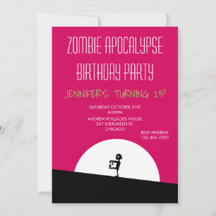 Zombie Apocalypse Verjaardagsfeestje Kaart