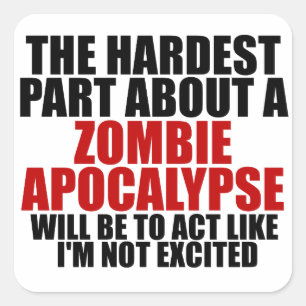 Zombie Apocalypse Vierkante Sticker