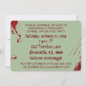 Zombie Apocalypse We're Dead Retro Teken Halloween Kaart (Achterkant)