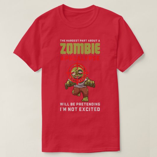 Zombie Apocalypse Zombies Funny Halloween 6921 T-shirt (Design voorkant)