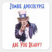 Zombie Apocolypse Sticker (Voorkant)