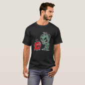 Zombie Apple - Grappige Spooky Zombie Halloween Lo T-shirt (Voorkant volledig)