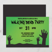 Zombie Arms Halloween Party Kaart (Voorkant / Achterkant)