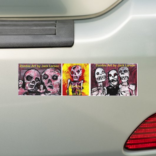 Zombie Art Stickers van jack larson (Op auto)