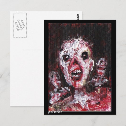 Zombie Art van Jack Larson Briefkaart (Voorkant / Achterkant)