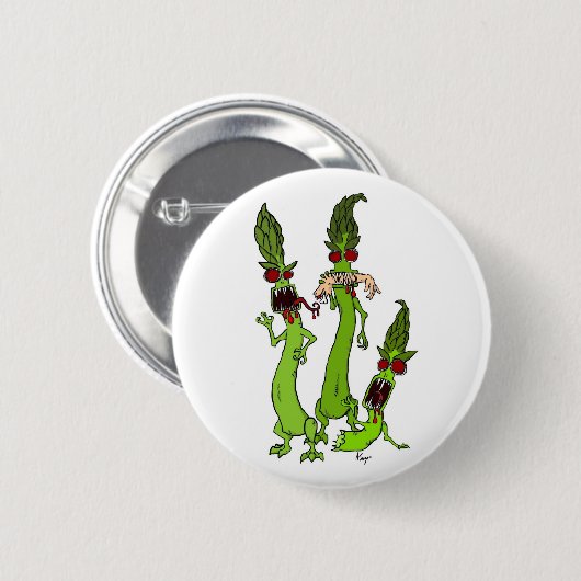 Zombie Asparagus Button (Voorkant /achterkant)