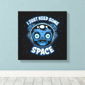 Zombie Astronaut heeft ruimte nodig Canvas Afdruk (Insitu (Houten vloer))