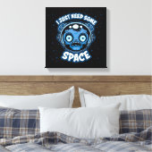 Zombie Astronaut heeft ruimte nodig Canvas Afdruk (Insitu (Slaapkamer))