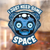 Zombie Astronaut heeft ruimte nodig Raamsticker (Vel 2)