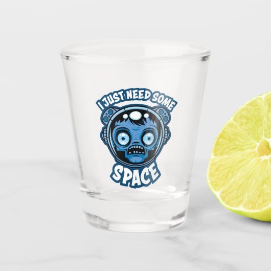 Zombie Astronaut heeft ruimte nodig Shot Glas (Voorkant)