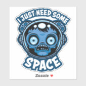 Zombie Astronaut heeft ruimte nodig Sticker (Vel)