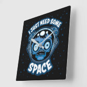 Zombie Astronaut Heeft Wat Ruimte Nodig Vierkante Klok (Hoek)