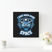Zombie Astronaut Heeft Wat Ruimte Nodig Vierkante Klok (Huis)