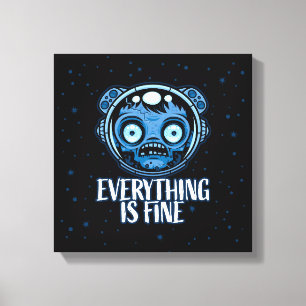 Zombie Astronaut is prima Canvas Afdruk