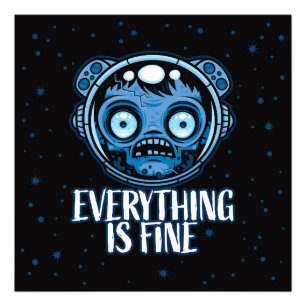 Zombie Astronaut is prima Foto Afdruk