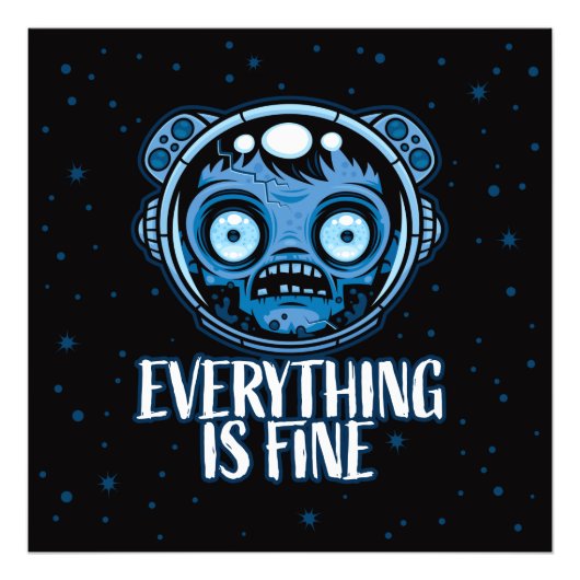 Zombie Astronaut is prima Foto Afdruk (Voorkant)