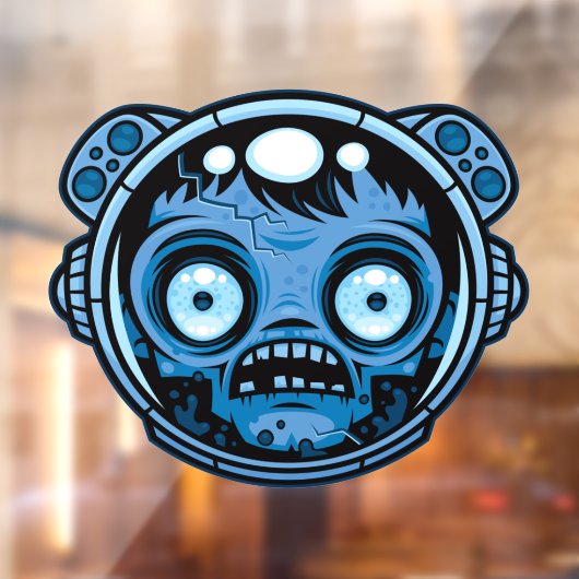 Zombie Astronaut Raamsticker (Vel 2)