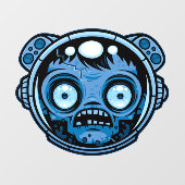 Zombie Astronaut Raamsticker (Vel)