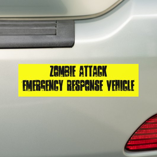 Zombie Attack Bumpersticker (Op auto)