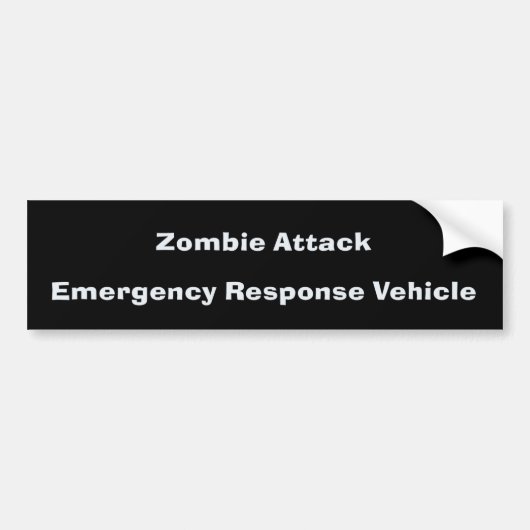 Zombie Attack BumperSticker (Voorkant)