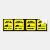 Zombie Attack Bumpersticker (Voorkant)