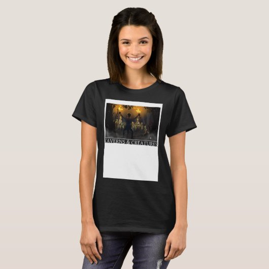 Zombie Attack Caverns & Creatures T-shirt (Voorkant volledig)