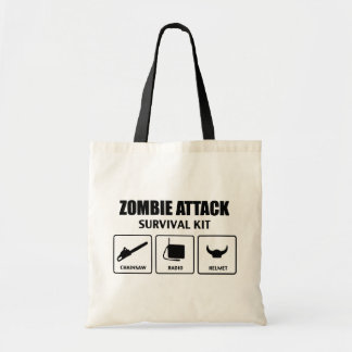 Zombie Attack Survival Bag Tote Bag