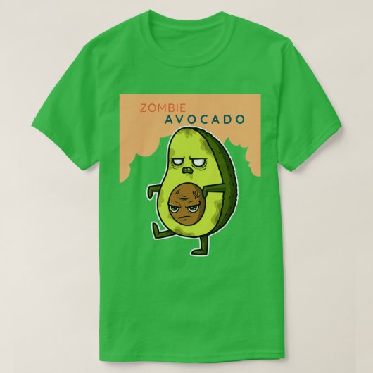 Zombie Avocado 1 T-shirt (Design voorkant)