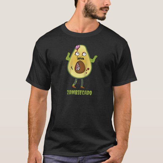 Zombie Avocado Undode Monster Costume Funny Hallow T-shirt (Voorkant)