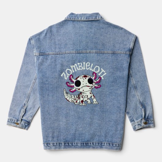 Zombie Axolotl Denim Jacket (Achterkant)