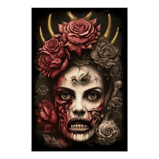 Zombie Babe 02 Perfect Poster (Voorkant)