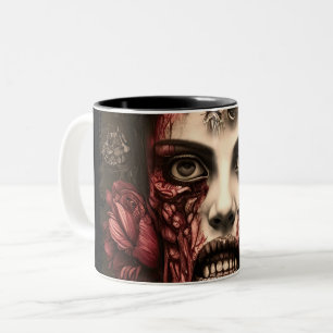 Zombie Babe 02 Tweekleurige Koffiemok