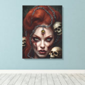 Zombie Babe 03 Canvas Afdruk (Insitu (Houten vloer))