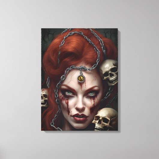 Zombie Babe 03 Canvas Afdruk (Voorkant)