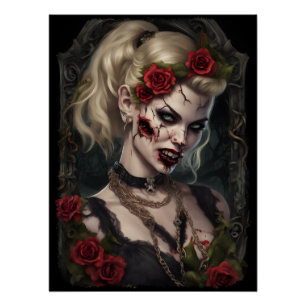Zombie Babe 04 Perfect Poster
