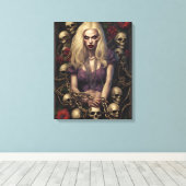 Zombie Babe 05 Canvas Afdruk (Insitu (Houten vloer))