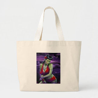 zombie babe grote tote bag