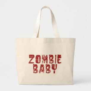 zombie baby grote tote bag
