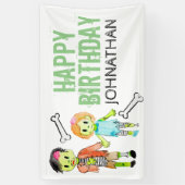 zombie banner-teken op de verjaardag van Halloween Spandoek (Verticaal)