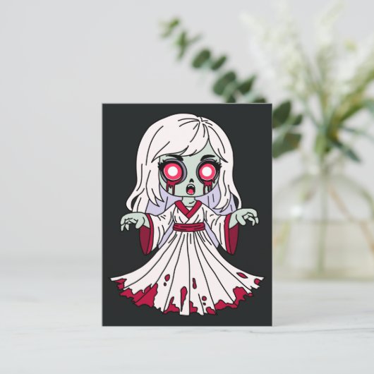 Zombie Banshee Briefkaart (Staand voorkant)