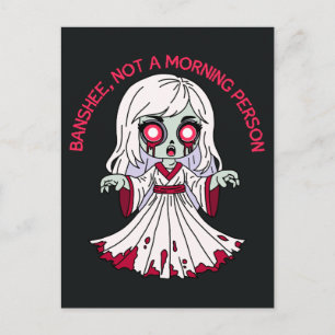 Zombie Banshee, geen ochtendmens Briefkaart