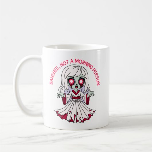 Zombie Banshee, geen ochtendmens Koffiemok (Links)