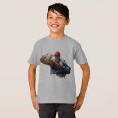 Zombie Baseball Slugger Scary Halloween T-shirt (Voorkant volledig)