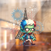 Zombie Bastille Dag Raamsticker (Vel 2)