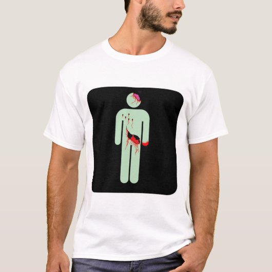 Zombie Bathroom Onderteken zwart mannen shirt (Voorkant)