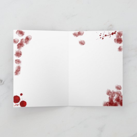 Zombie-Bedankt Bedankkaart (Binnen)