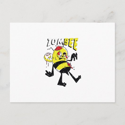 Zombie Bee Briefkaart (Voorkant)