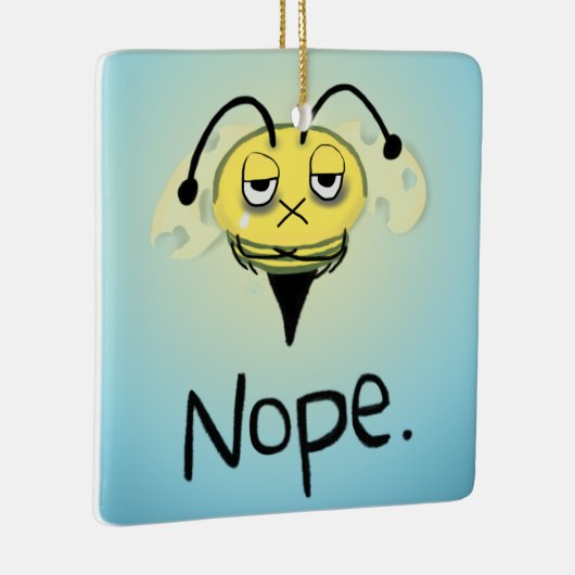 Zombie Bee/Zom-BEE - Geef me NOPE. Keramisch Ornament (Rechts)