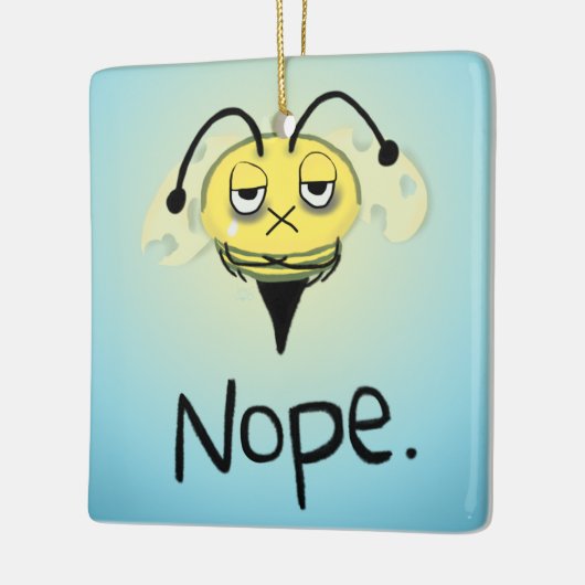 Zombie Bee/Zom-BEE - Geef me NOPE. Keramisch Ornament (Links)