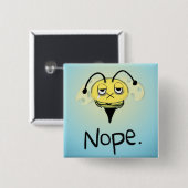 Zombie Bee/Zom-BEE - Geef me NOPE. Vierkante butto Button 5,1 Cm (Voorkant /achterkant)